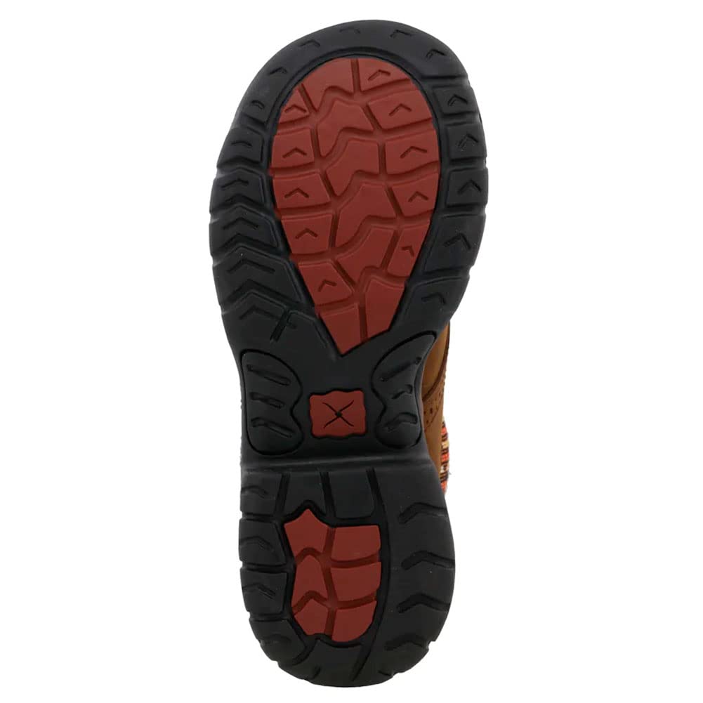 Twisted X Women's 4" All Around Soft Toe Work Boot, Round Toe, Brown & Brown Multi, 9 M