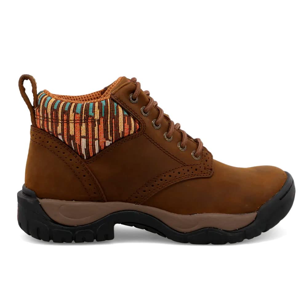 Twisted X Women's 4" All Around Soft Toe Work Boot, Round Toe, Brown & Brown Multi, 9 M