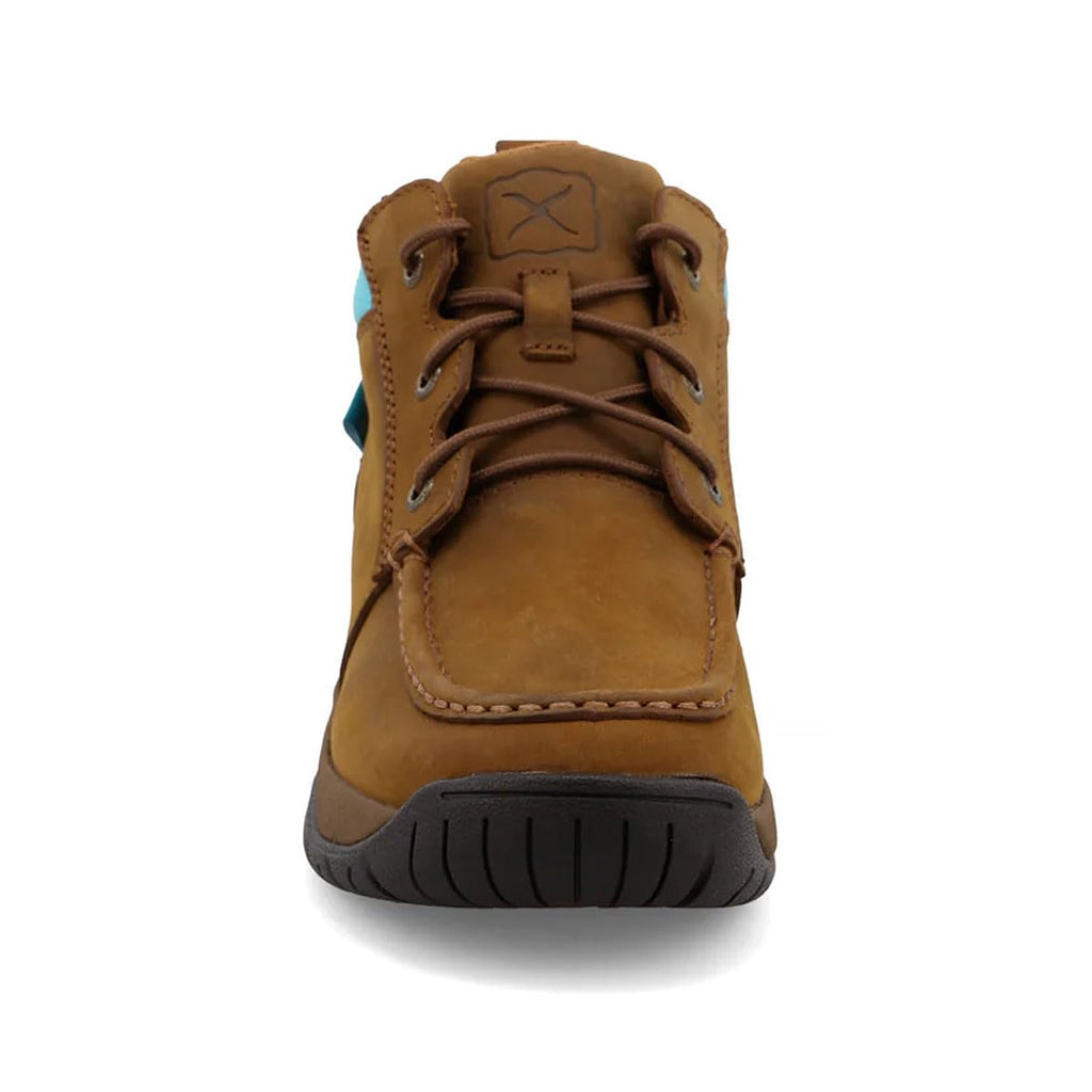 Twisted X Women's 4" All Around Work Boot, Moc Toe with CellStretch, Oiled Saddle