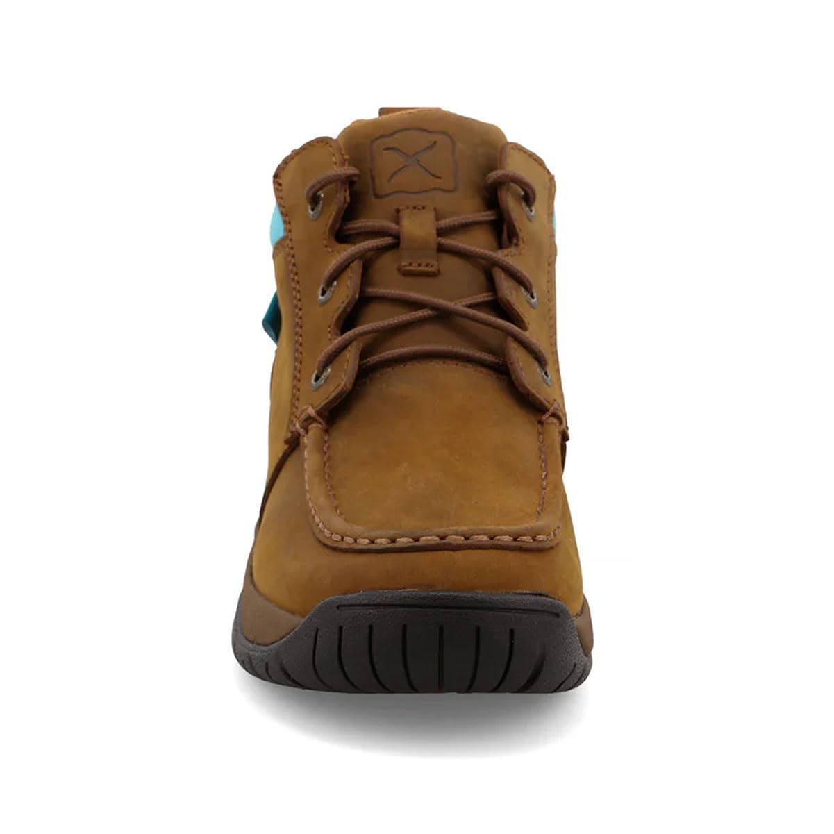Twisted X Women's 4" All Around Work Boot, Moc Toe with CellStretch, Oiled Saddle