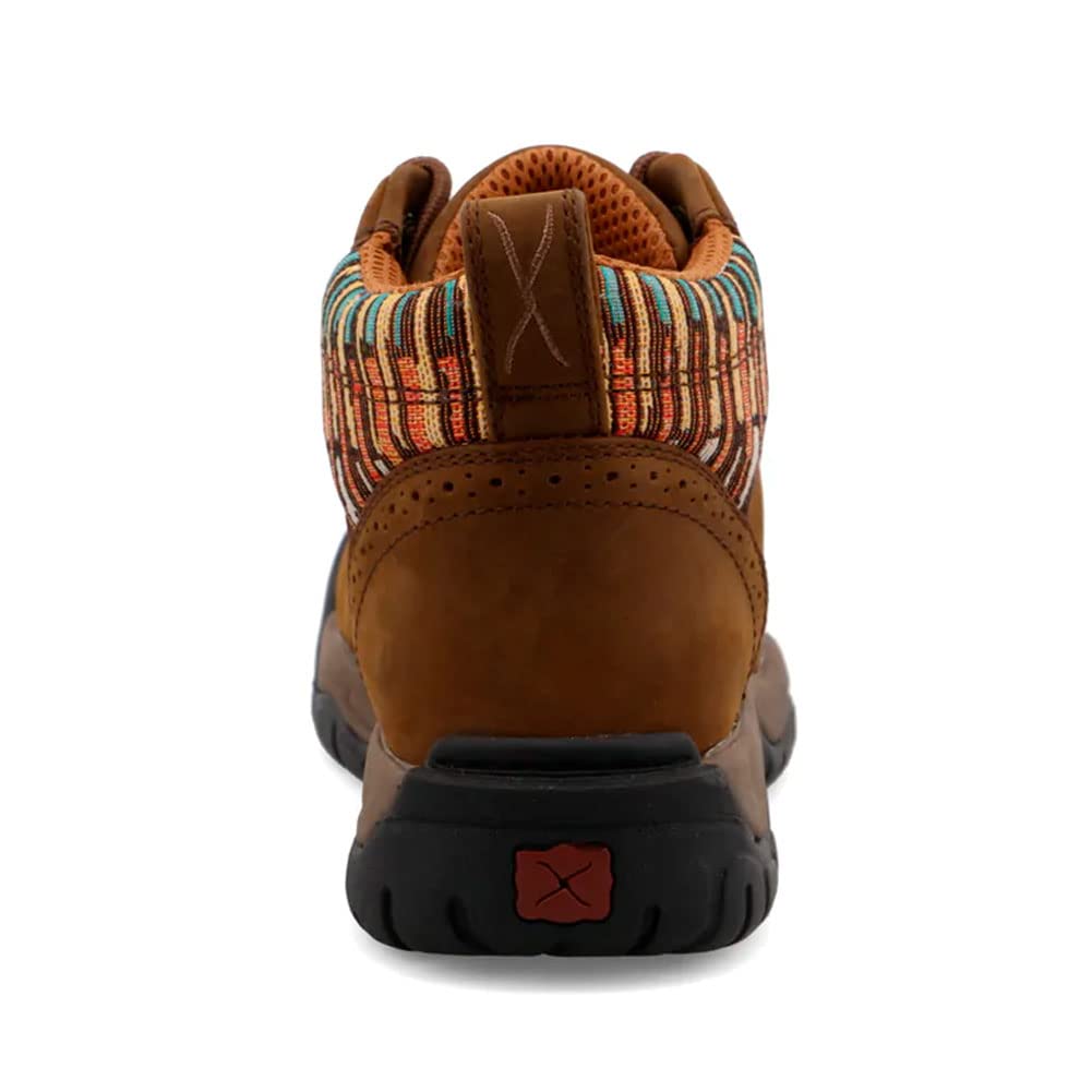 Twisted X Women's 4" All Around Soft Toe Work Boot, Round Toe, Brown & Brown Multi, 9 M