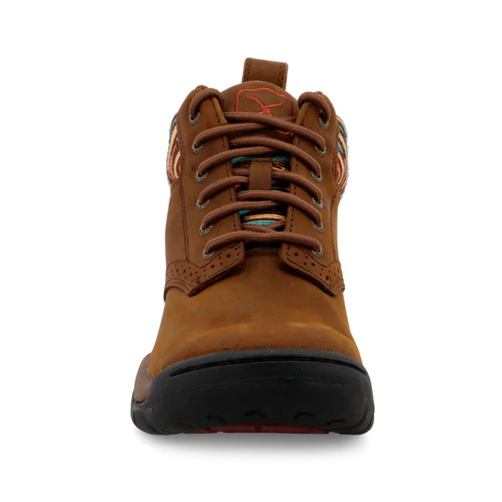 Twisted X Women's 4" All Around Soft Toe Work Boot, Round Toe, Brown & Brown Multi, 9 M